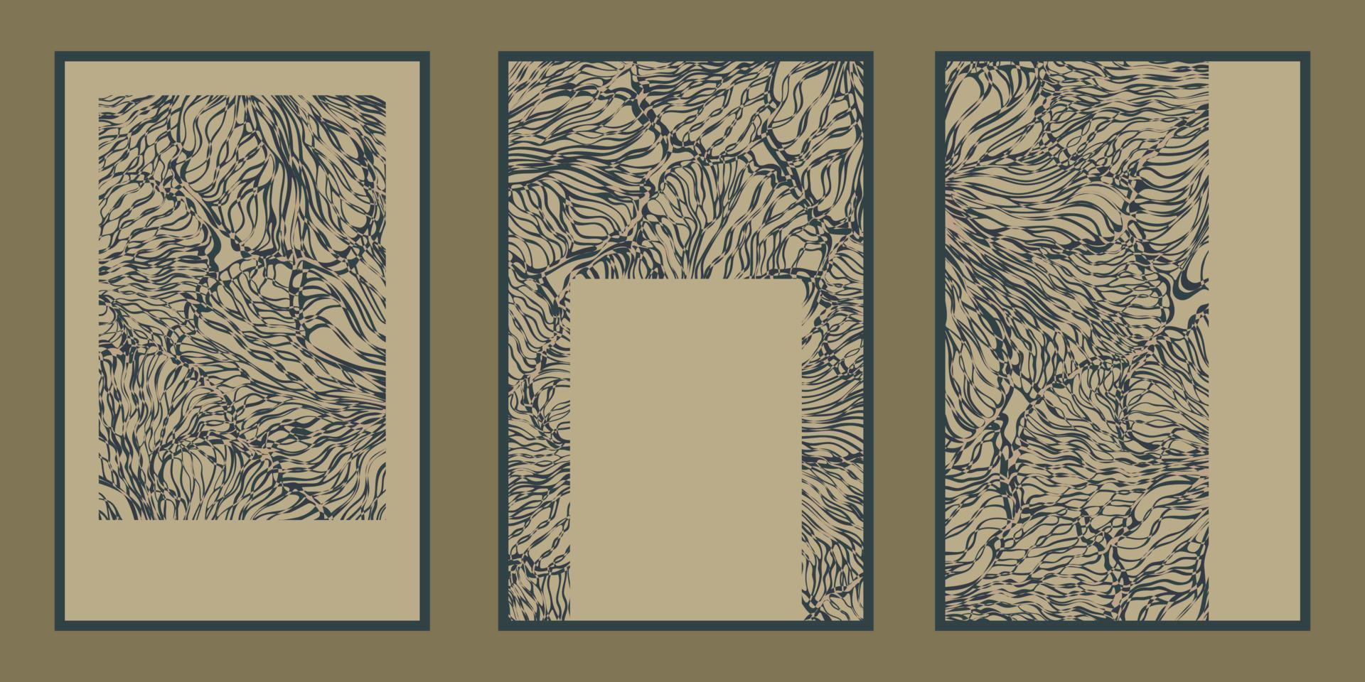 Set of abstract banners. Stoke vector illustration.