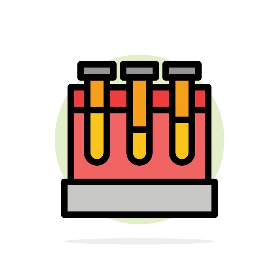 Lab Tubs Test Education Abstract Circle Background Flat color Icon vector