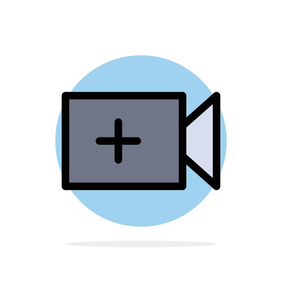Video Camera Ui Abstract Circle Background Flat color Icon vector