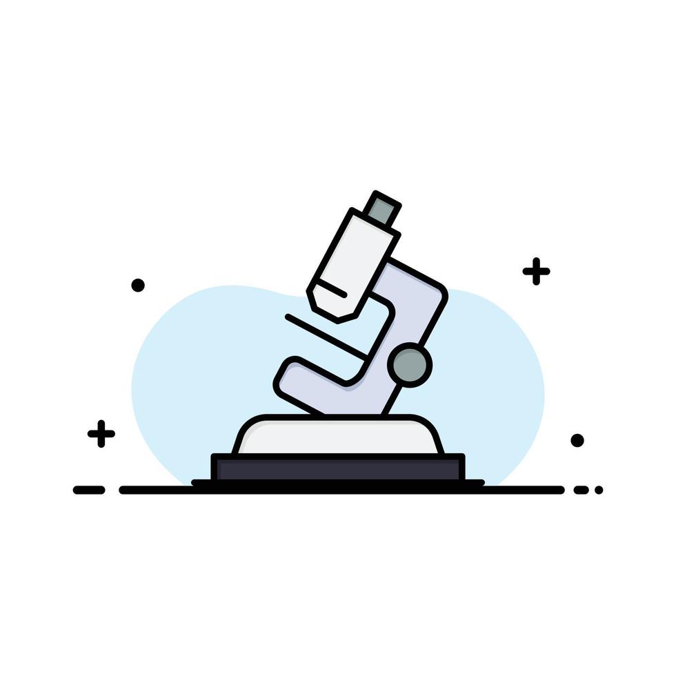 Lab Microscope Science Zoom  Business Flat Line Filled Icon Vector Banner Template