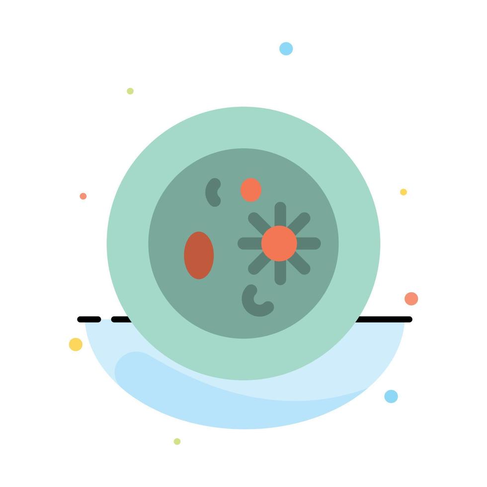 Biochemistry Biology Chemistry Dish Laboratory Abstract Flat Color Icon Template vector