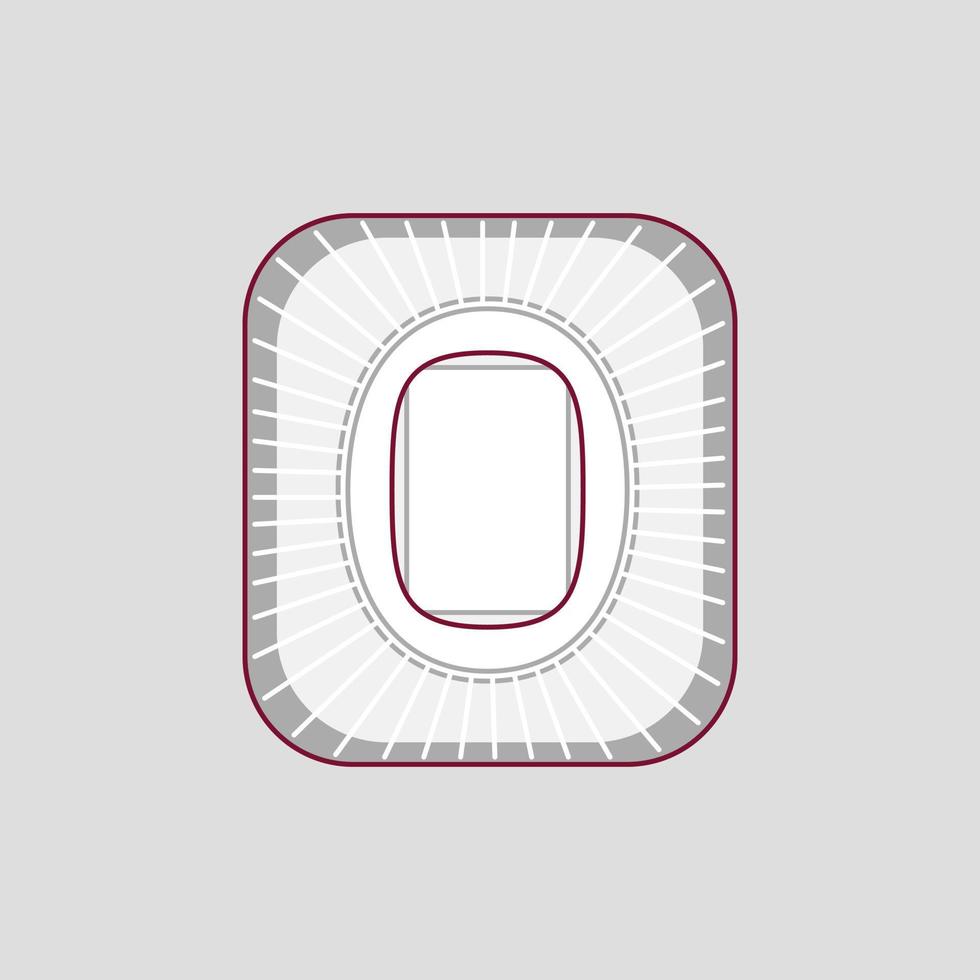 Ahmad bin Ali Stadium World Cup Qatar 2022 outline icon vector