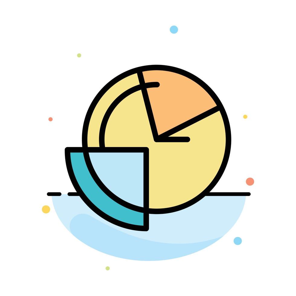 Analysis Chart Data Diagram Monitoring Abstract Flat Color Icon Template vector