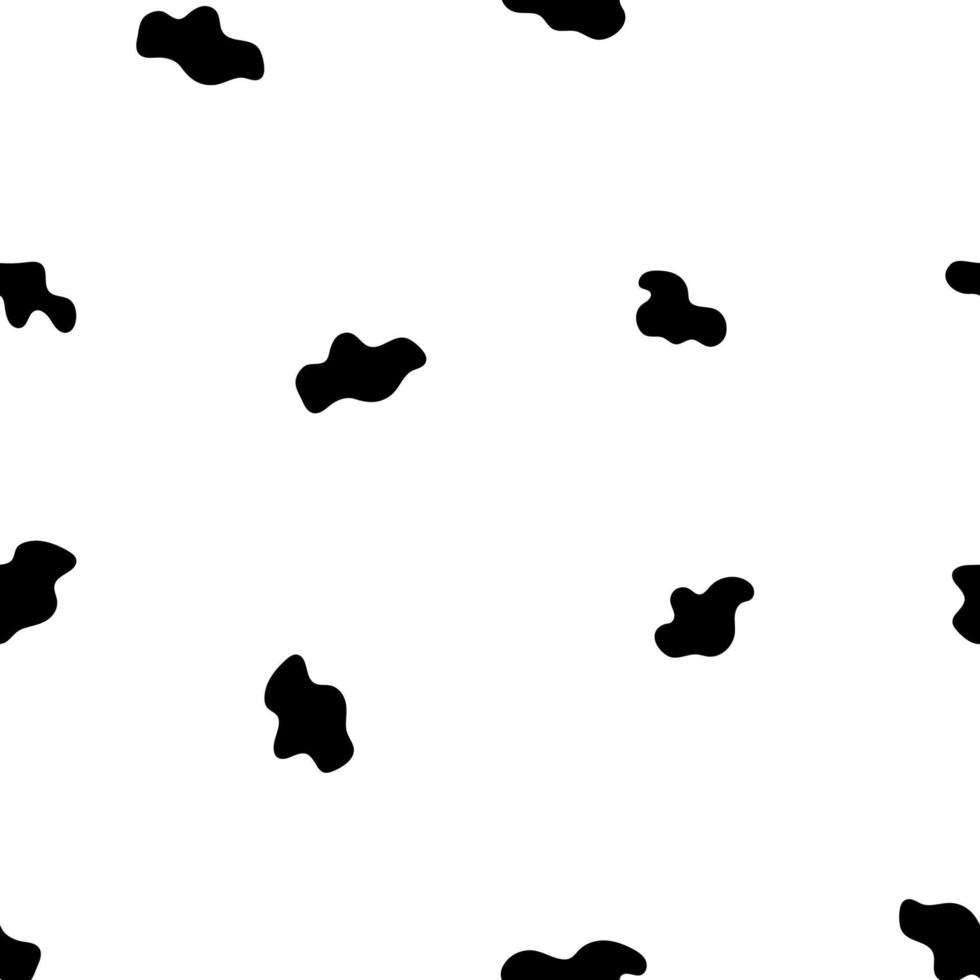 Cow texture pattern. Animal skin template. Spot background. Vector design illustration.