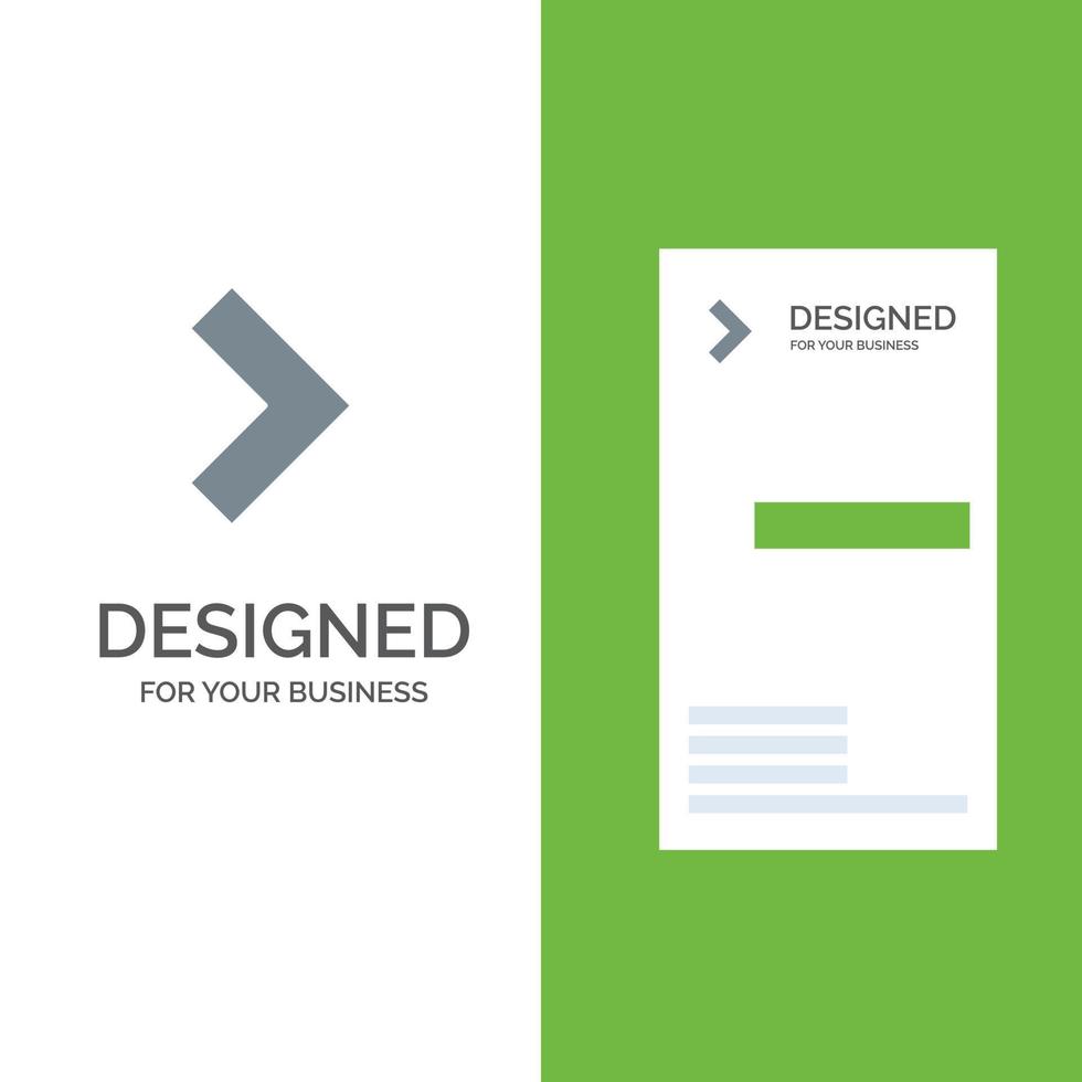 Arrow Right Next Grey Logo Design and Business Card Template vector