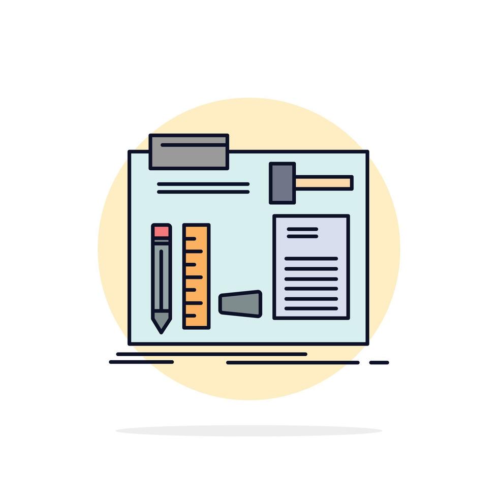Build construct diy engineer workshop Flat Color Icon Vector