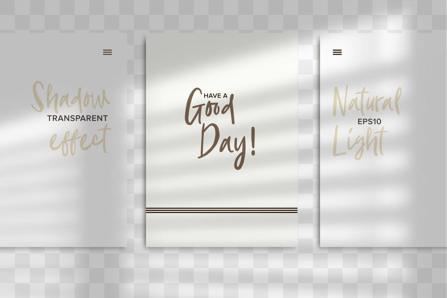 Stationery business branding mockup in realism style with transparent shadow light effect overlay. Mesh grid. Presentation your design card, poster, stories vector