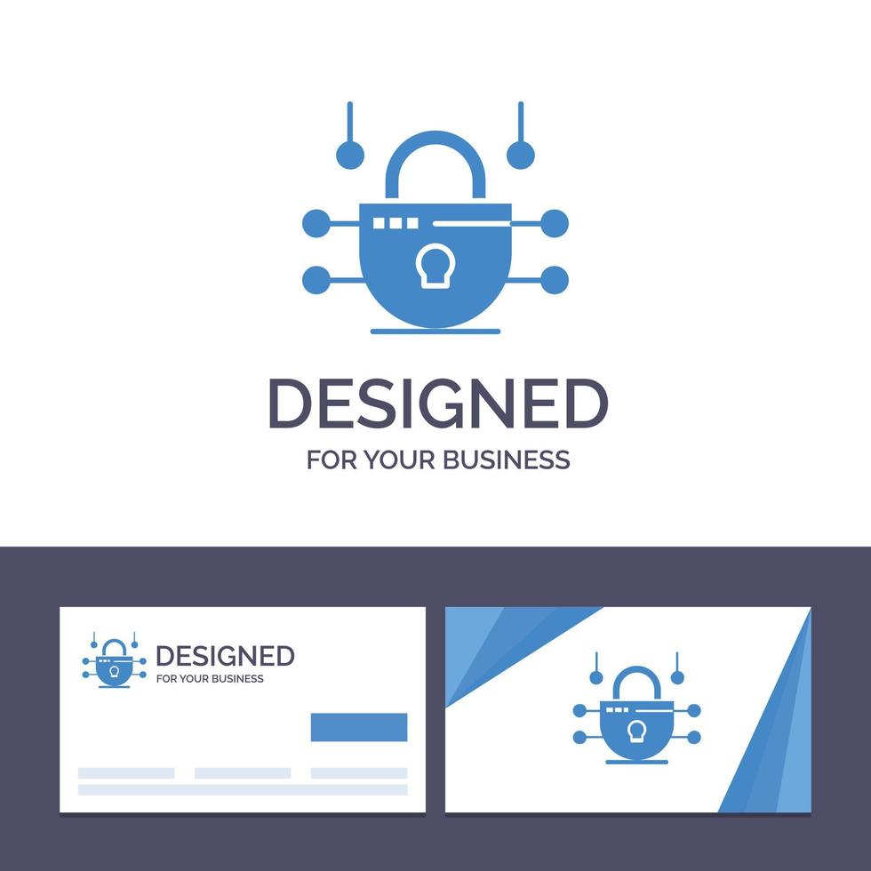 Creative Business Card and Logo template Internet Network Network Security Vector Illustration