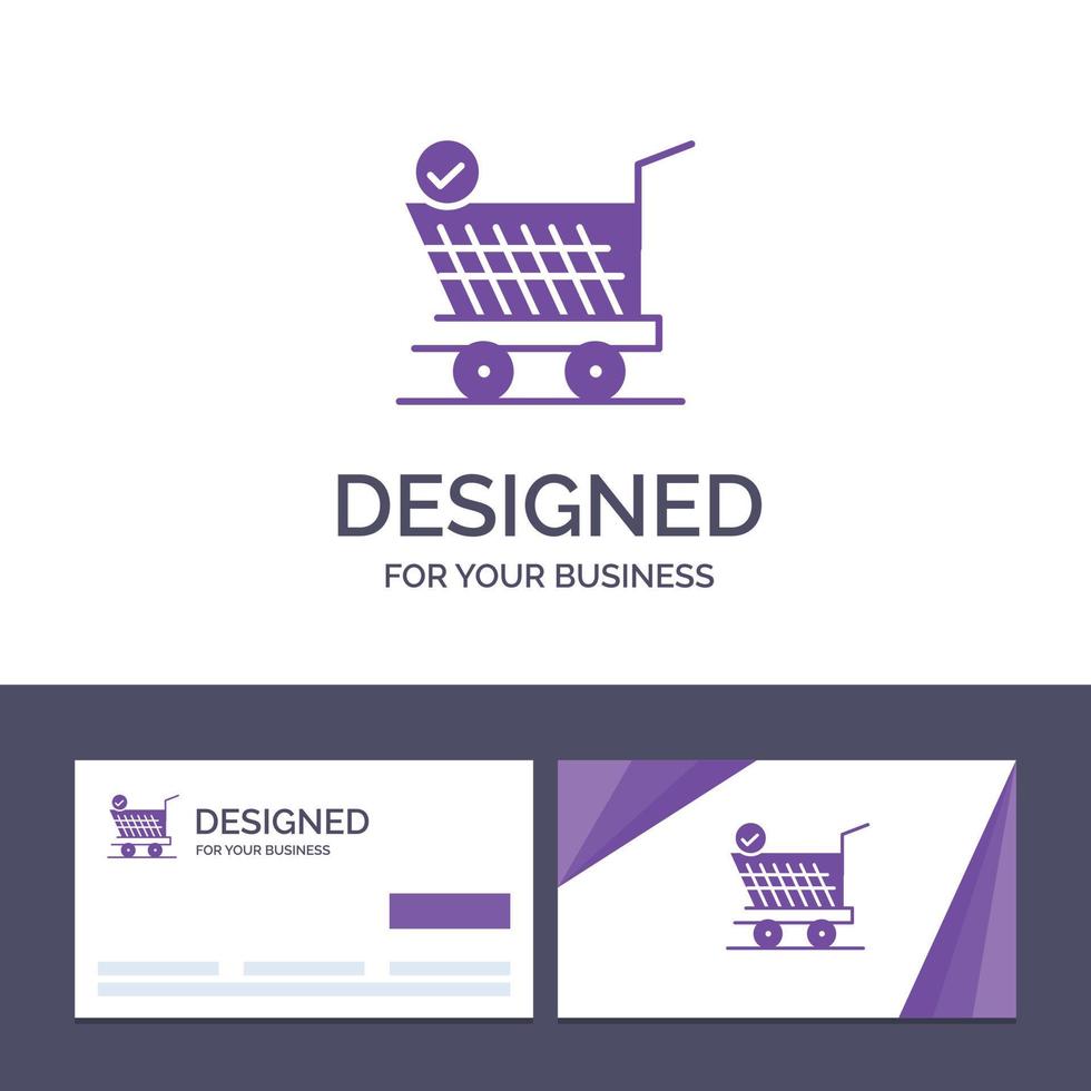 Creative Business Card and Logo template Trolley Retail Shopping Cart Vector Illustration