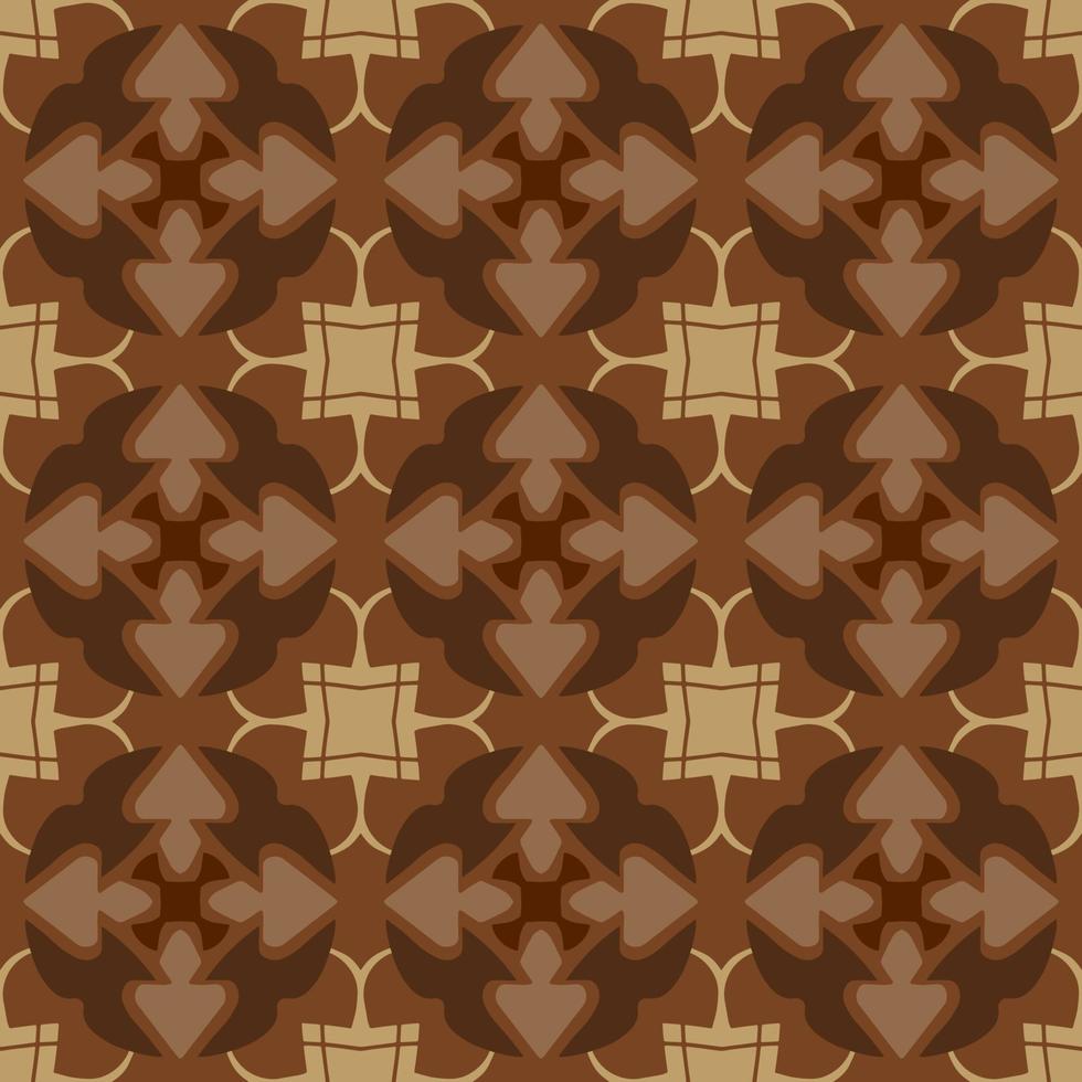 patrón transparente geométrico marrón con forma tribal. patrón diseñado en ikat, azteca, marroquí, tailandés, estilo árabe de lujo. ideal para prendas de tela, cerámica, papel pintado. patrón de dibujo vectorial vector