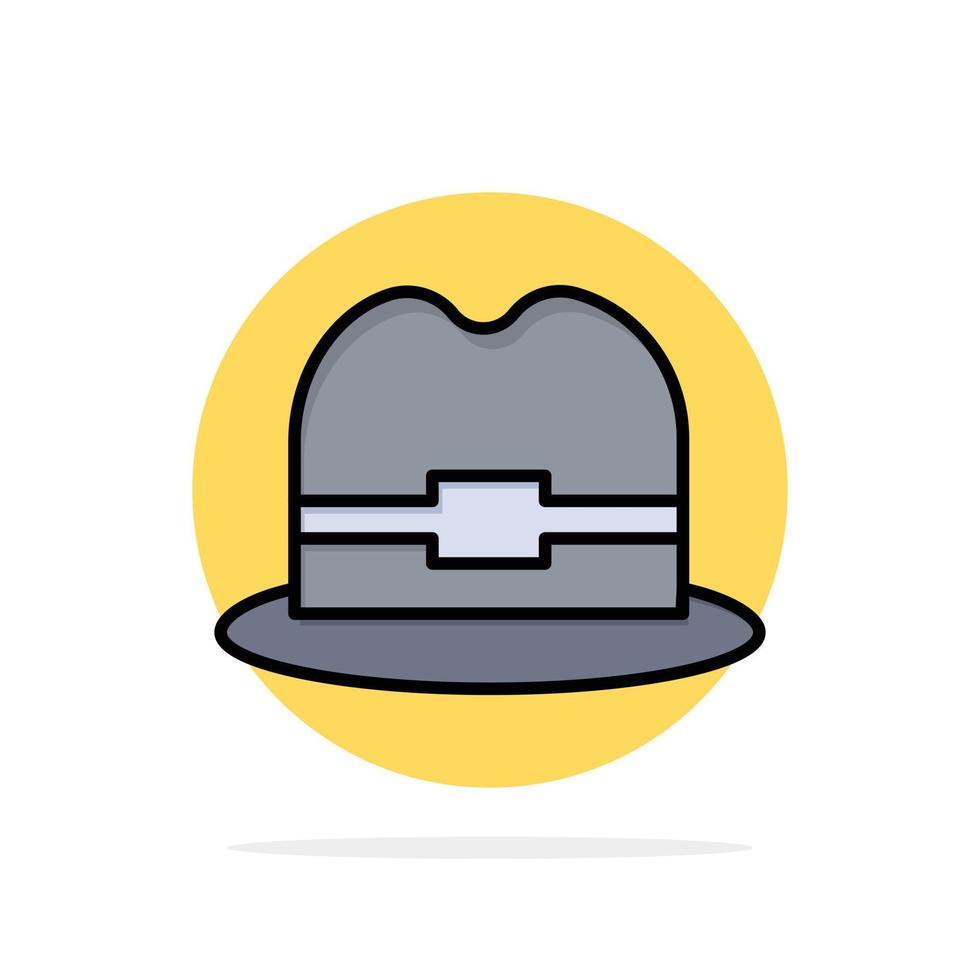 Hat Tourism Man Abstract Circle Background Flat color Icon vector