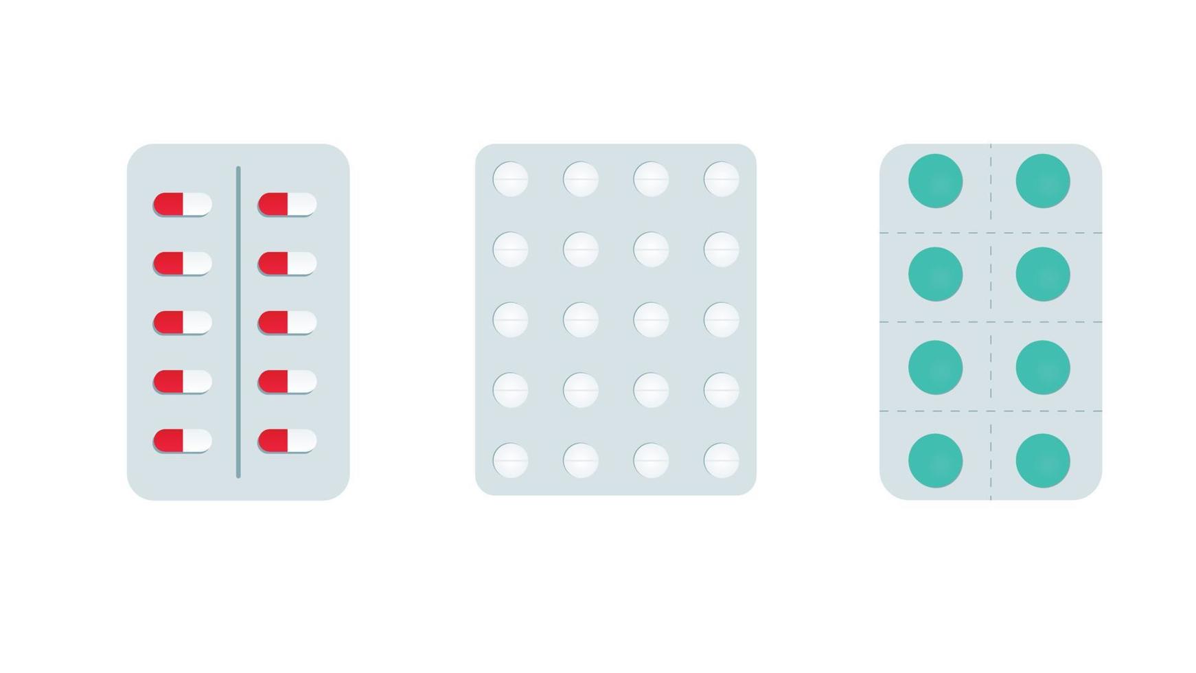 conjunto de medicamentos y pastillas vector