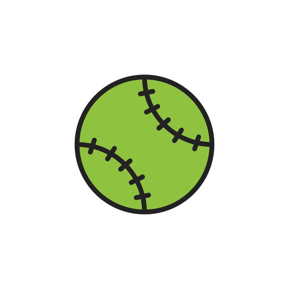 Colorful Baseball or Softball Icon Vector Logo Symbol Template