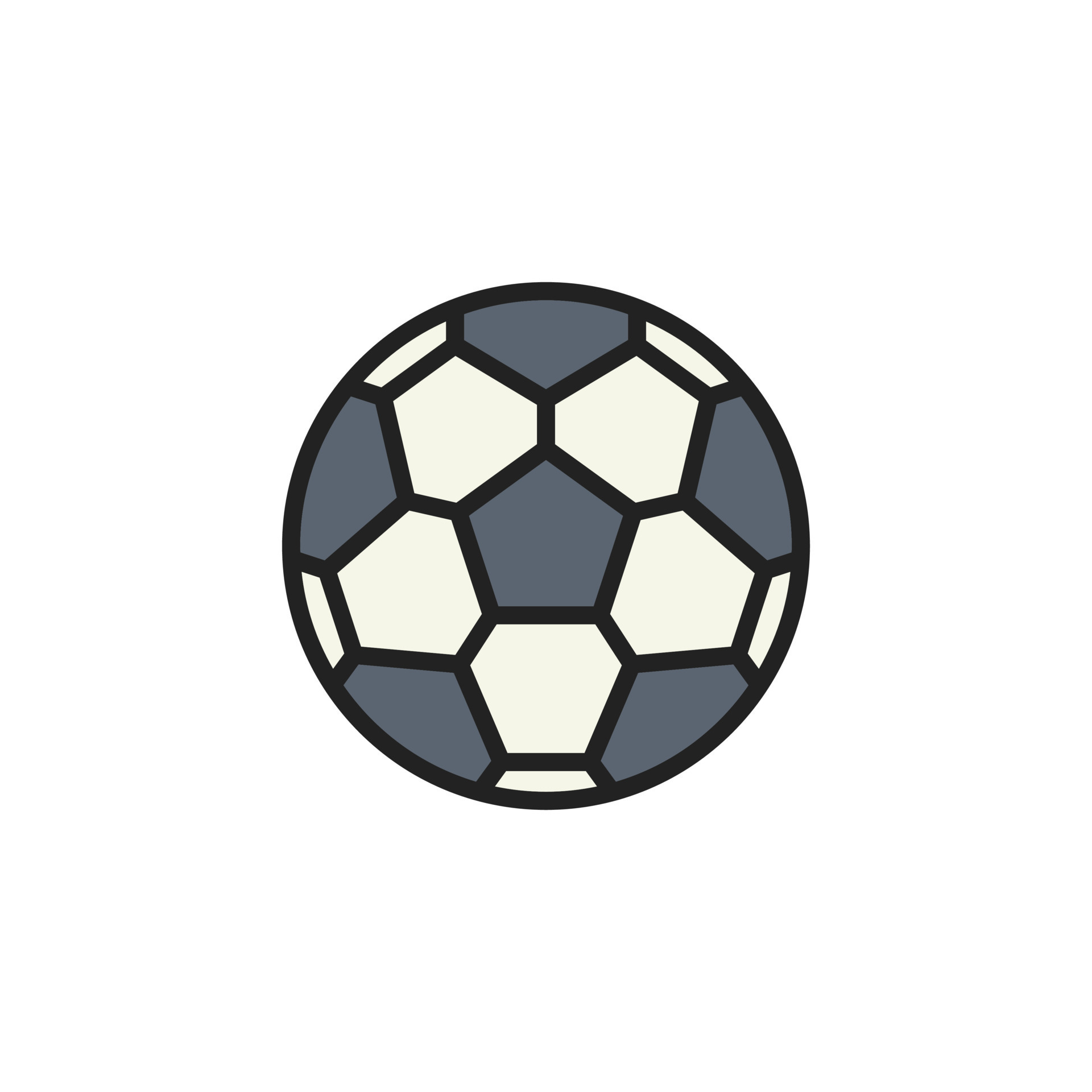 Colorful Soccer Ball or Football Icon Vector Logo Symbol Template