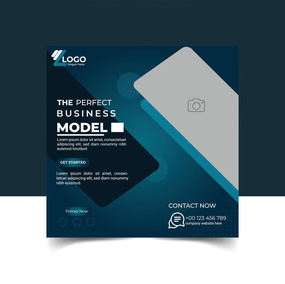 Digital marketing social media post template vector