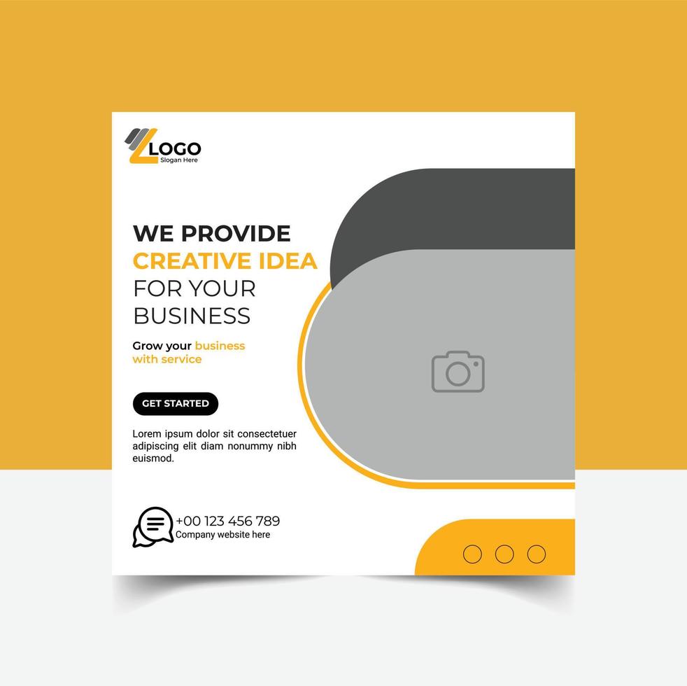 Digital marketing social media post template vector