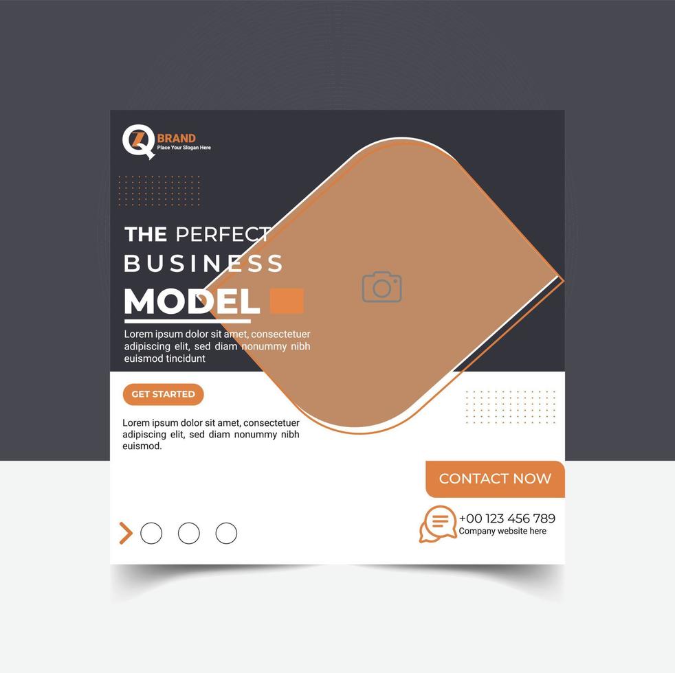Digital marketing social media post template vector