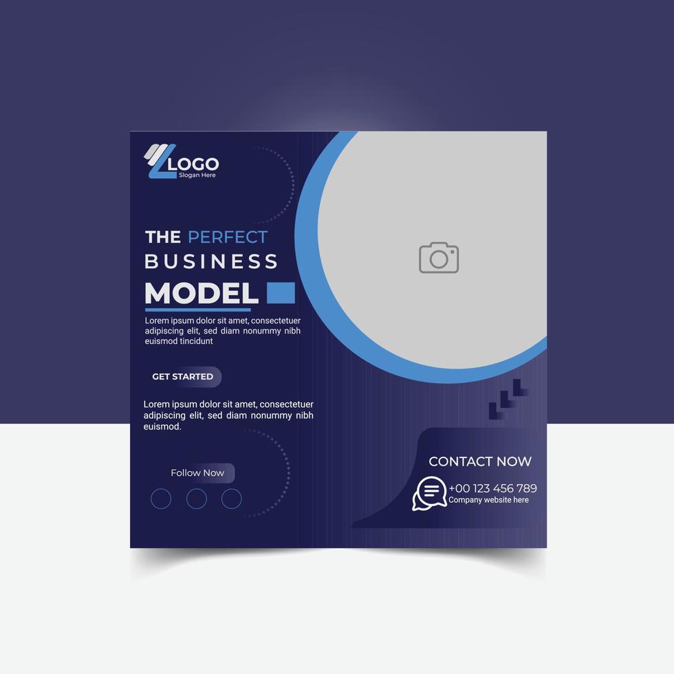 Digital marketing social media post template vector