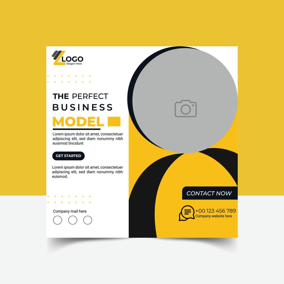Digital marketing social media post template vector