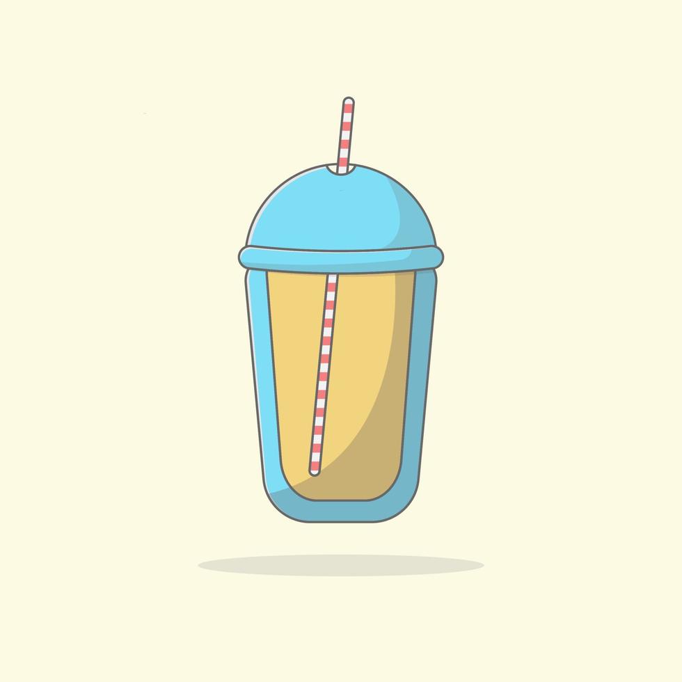 Cup drink frozen vector illustration.