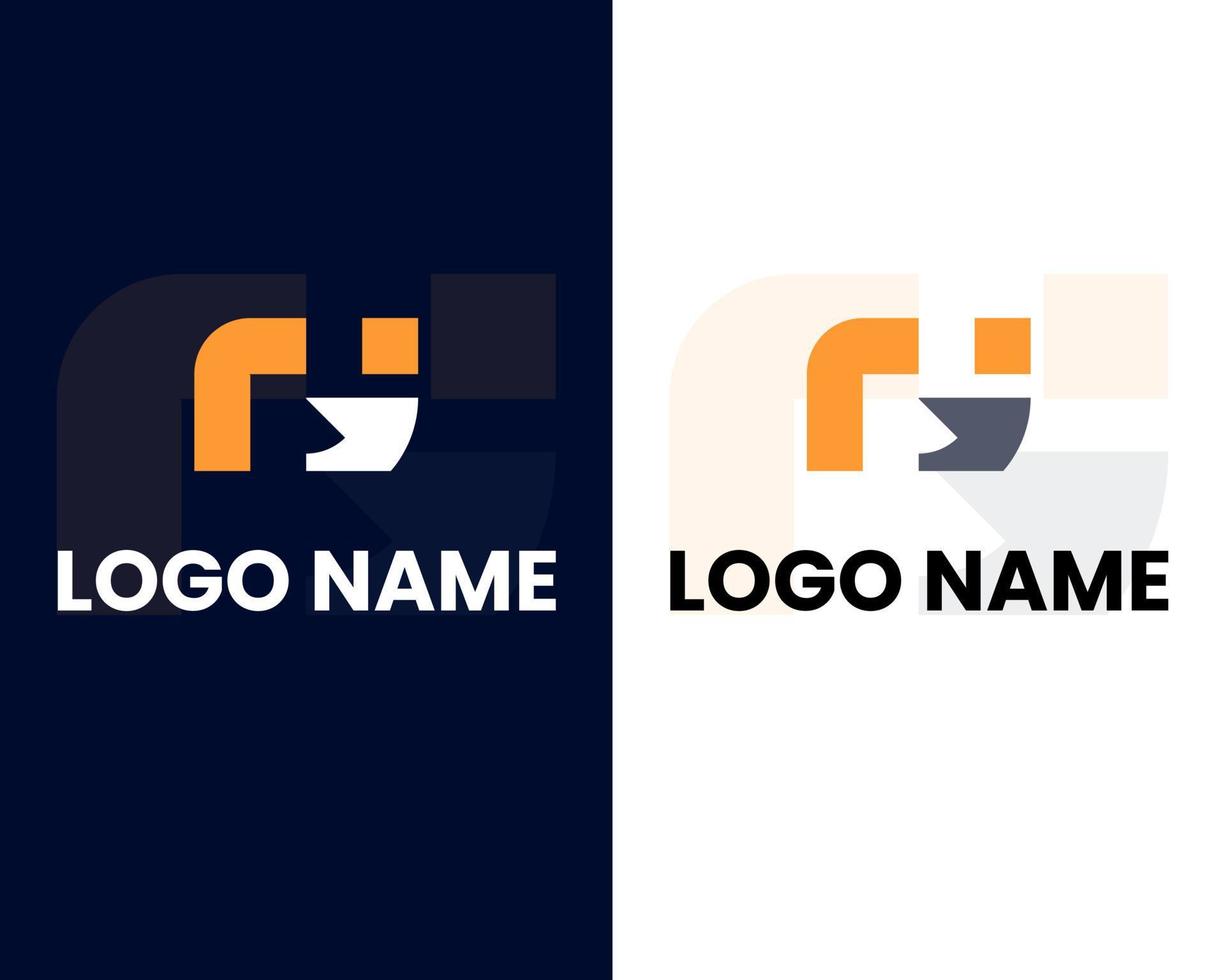 plantilla de diseño de logotipo de letra f e i vector