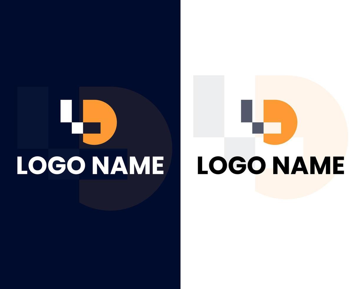 plantilla de diseño de logotipo moderno letra d y f vector