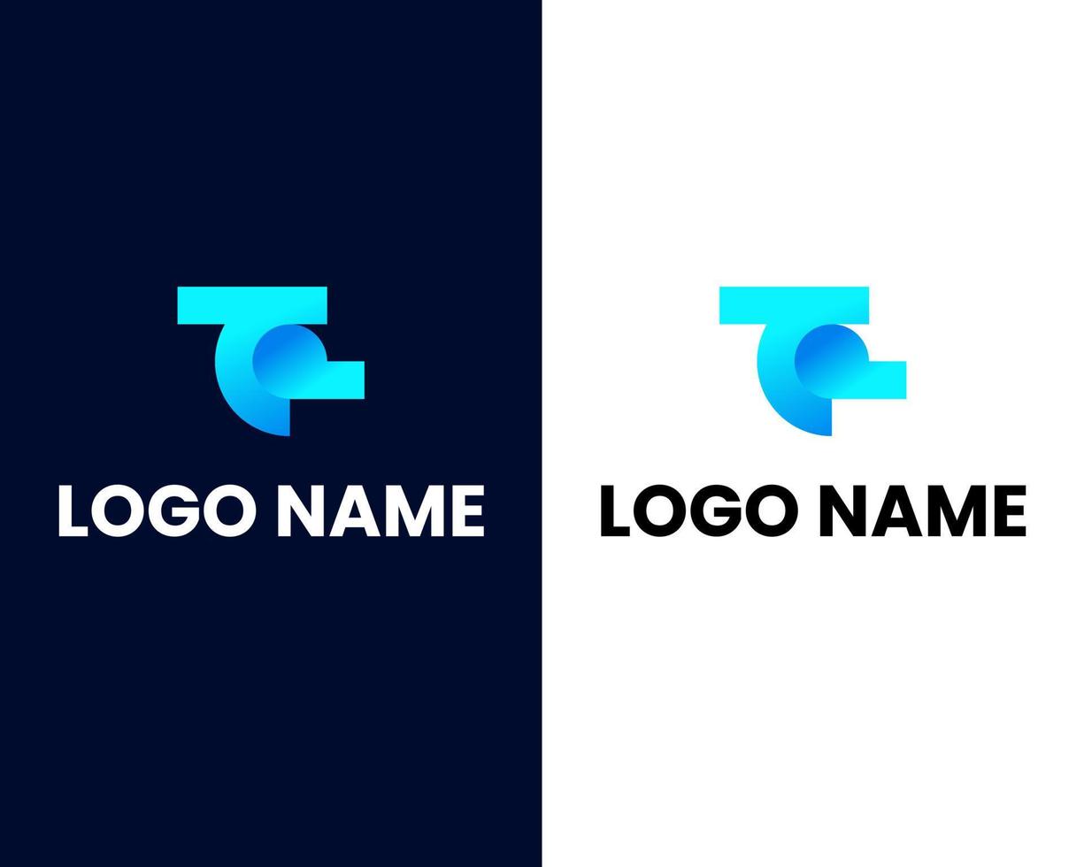 Letter t and p modern logo design template vector