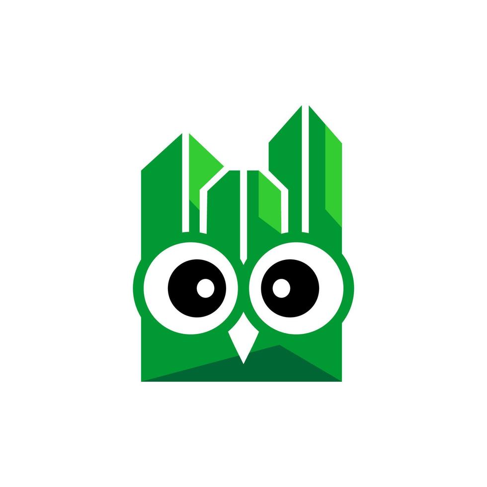 logotipo de pájaro búho. icono de cabeza de pájaro. símbolo de la educación. ilustración vectorial de búho. vector