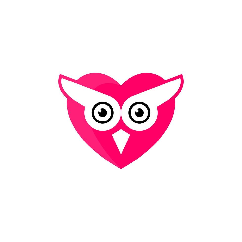 Owl bird logo. Bird head icon. Education symbol. Owl vector illustration.