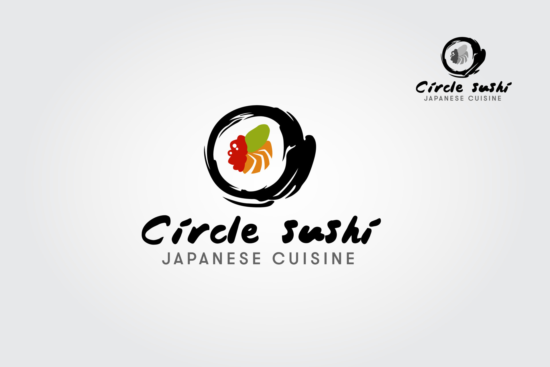 Japanese Cuisine vector logo illustration. 