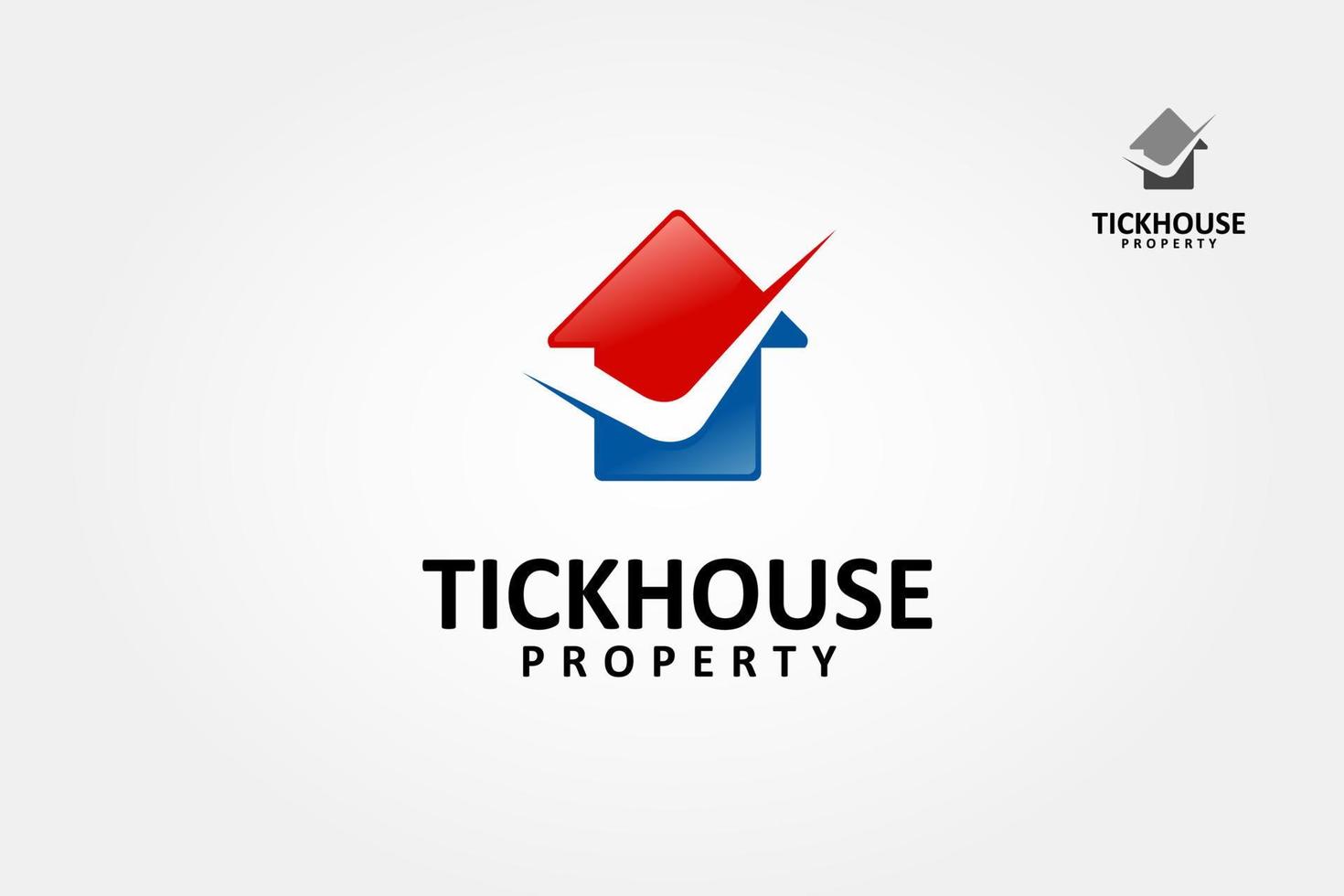 Home Logo Template with check mark. House vector logo illustration.