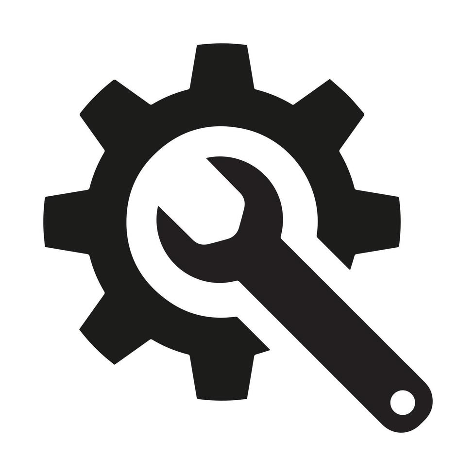 the settings icon and wrench 13178779 Vector Art at Vecteezy