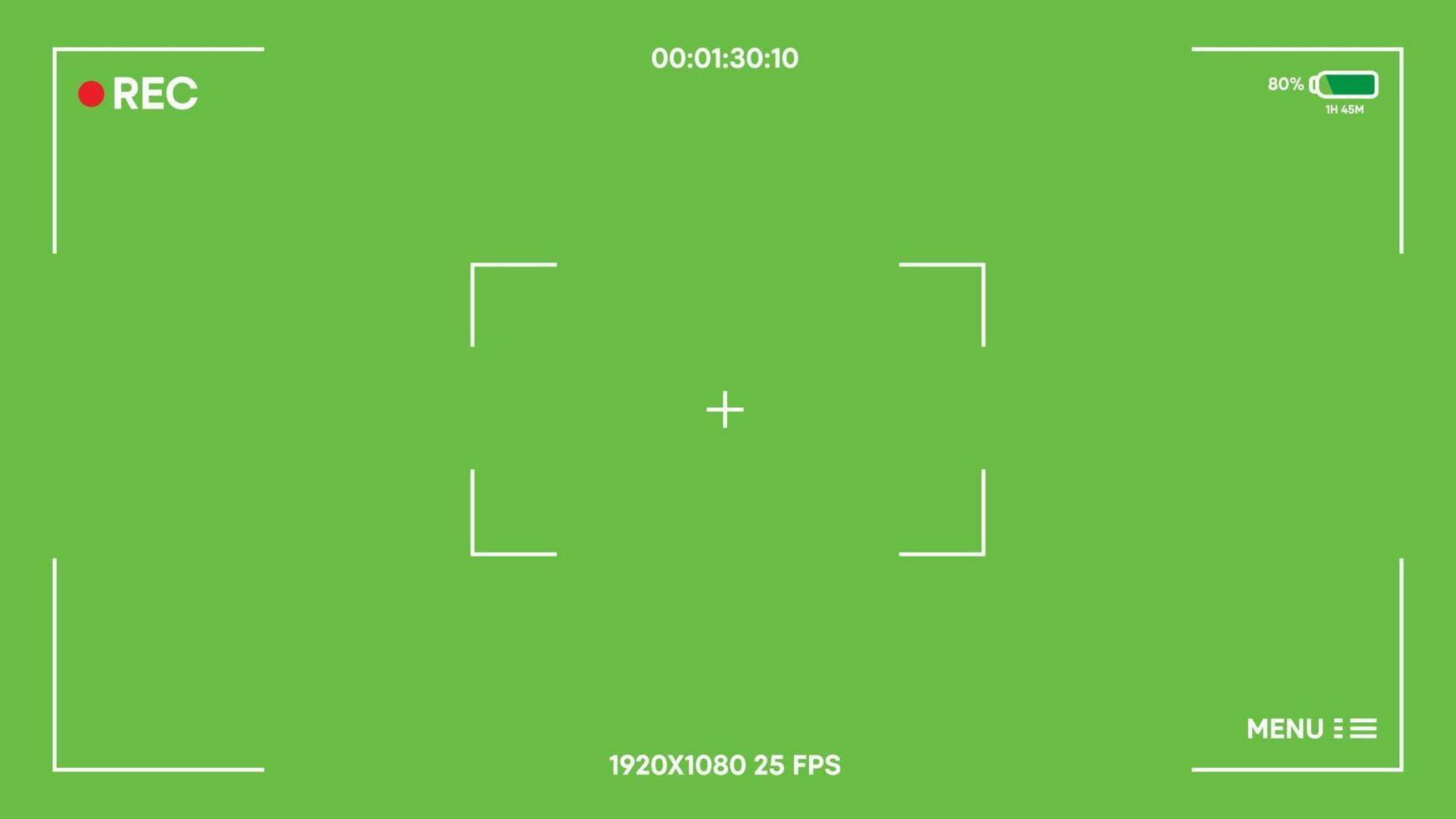 camera recording icon and green screen vector