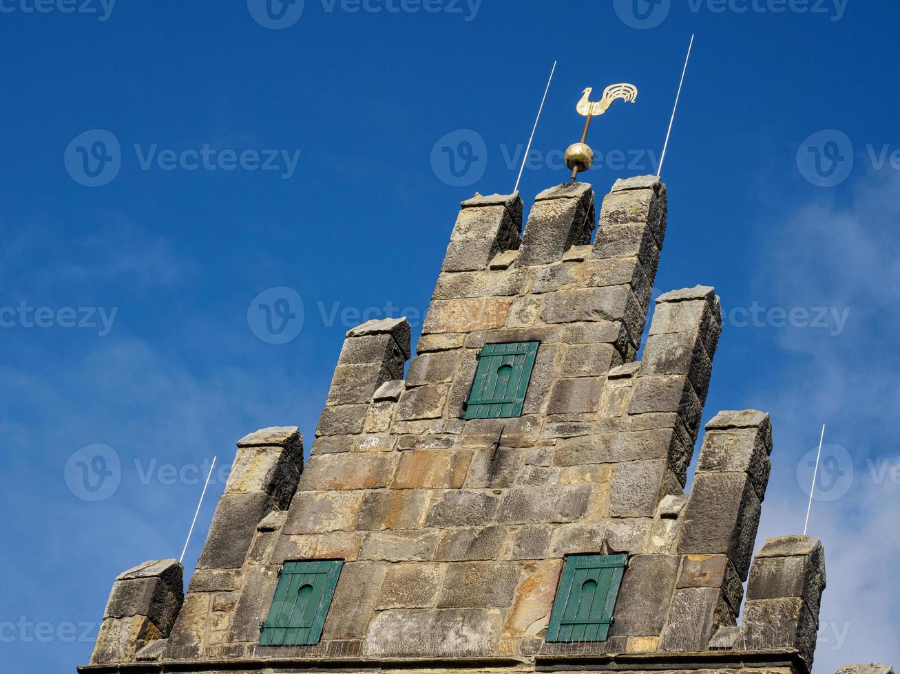 teh city of Schuettorf at the Vechte River in germany photo