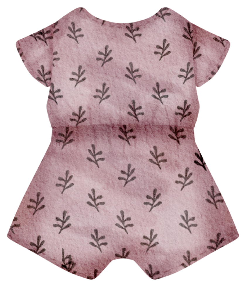 Baby clothes watercolor hand paint png