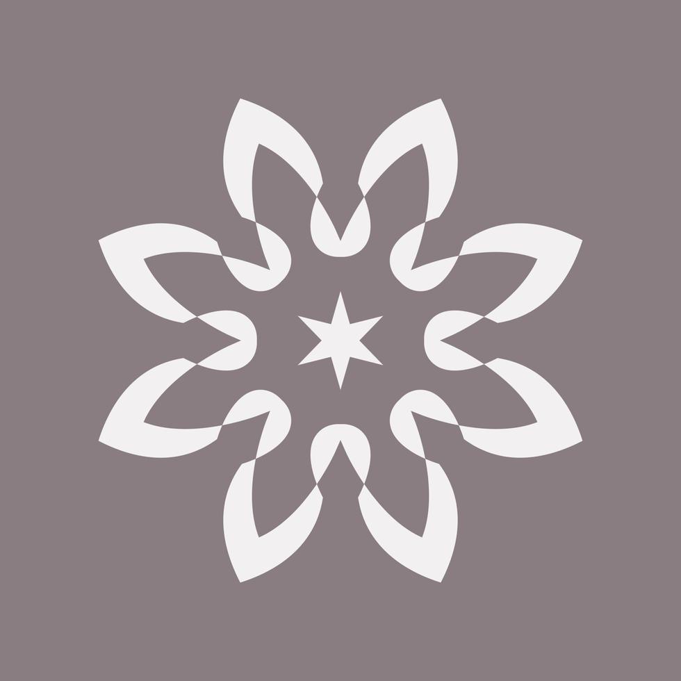 Abstract elegant flower logo, icon vector design template