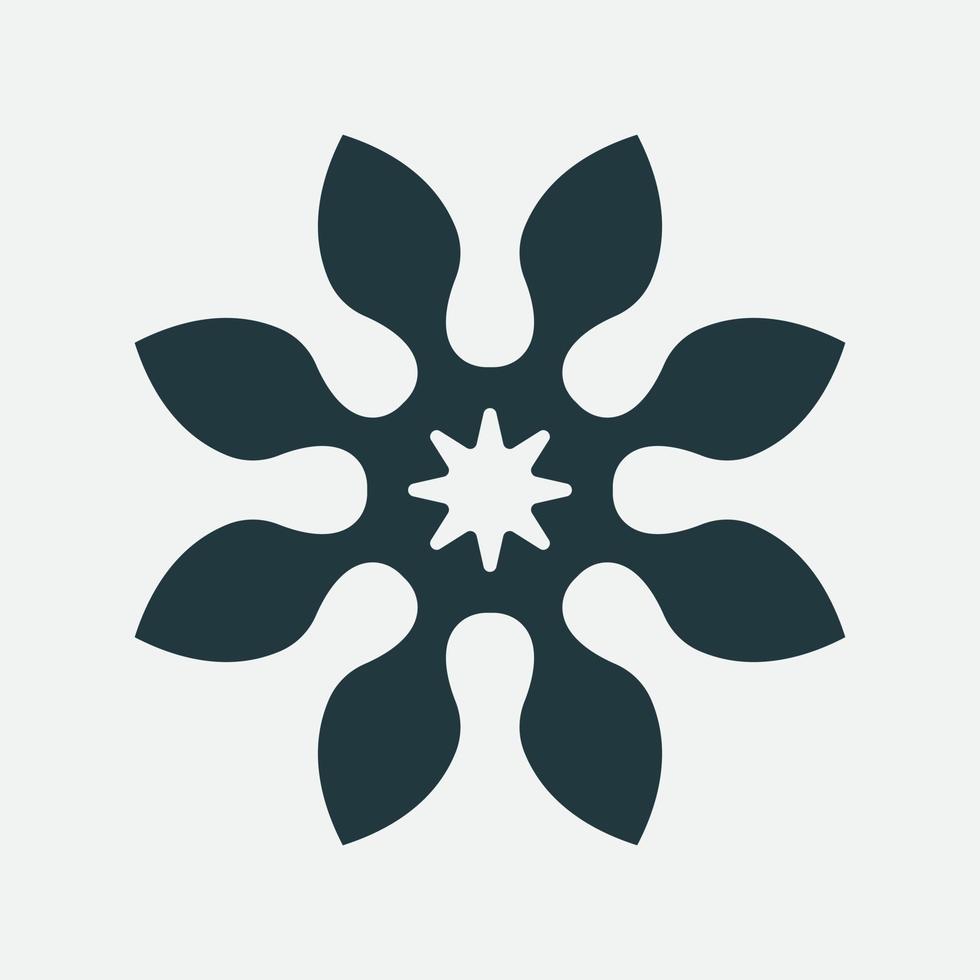 Luxury flower vector logotype. Linear universal leaf floral logo design, icon template