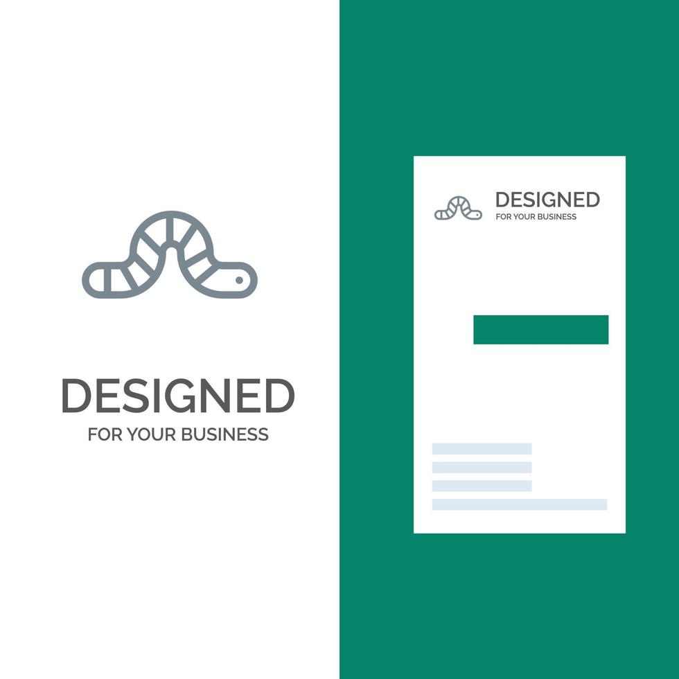 Animal Bug Insect Snake Grey Logo Design and Business Card Template vector