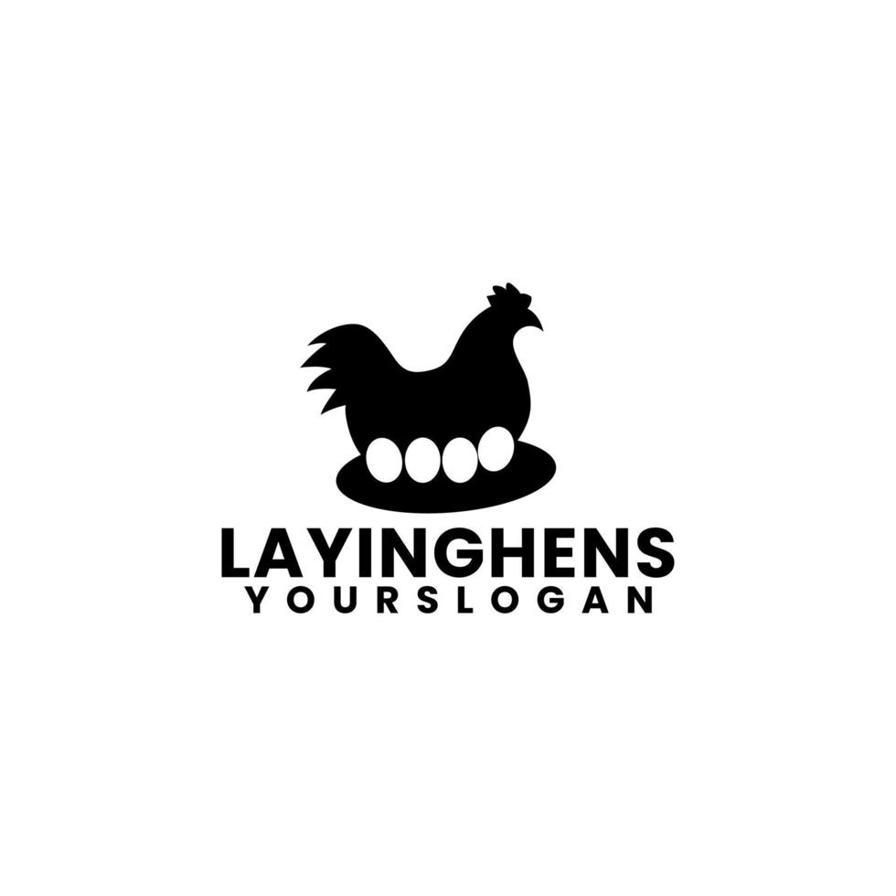 plantilla de diseño de logotipo de gallinas ponedoras vector