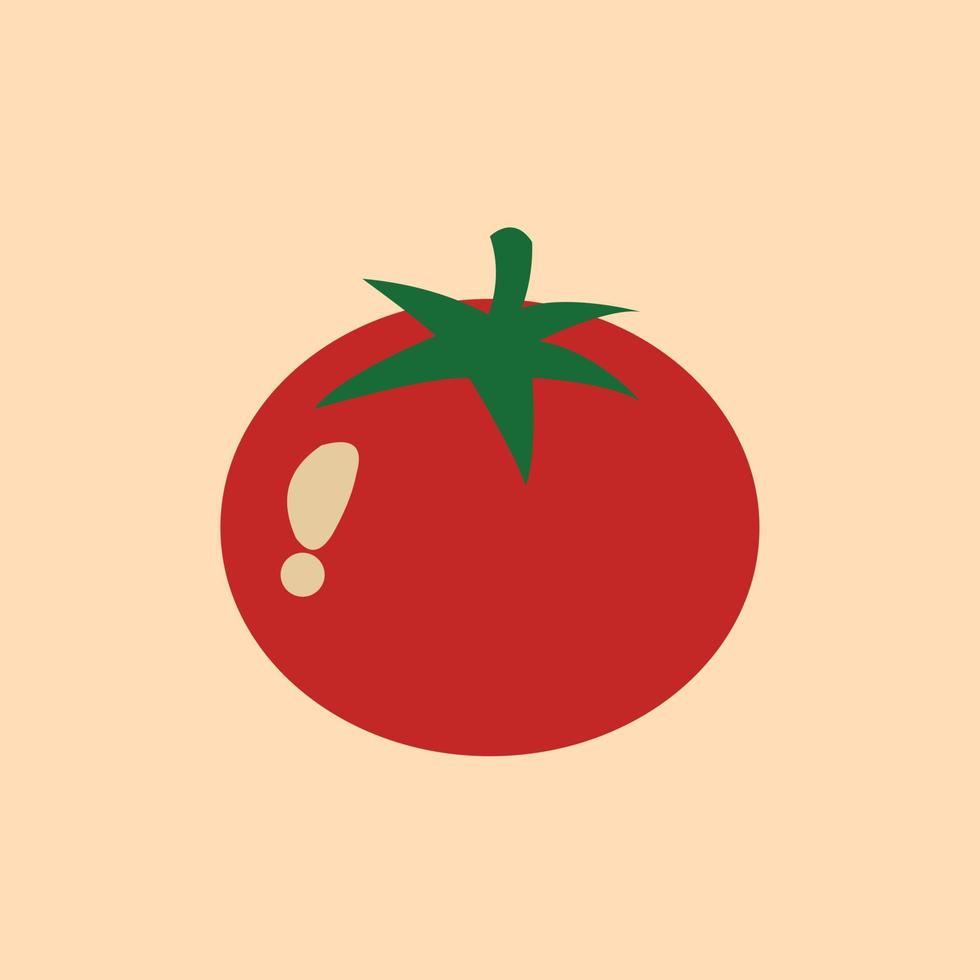 isolated fresh tomato vector illustration. types of vegetables that contain vitamins and nutrients for body health