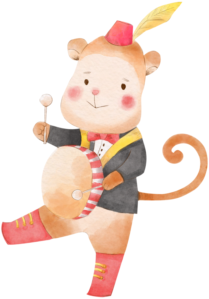 Circus funny cartoon watercolor png
