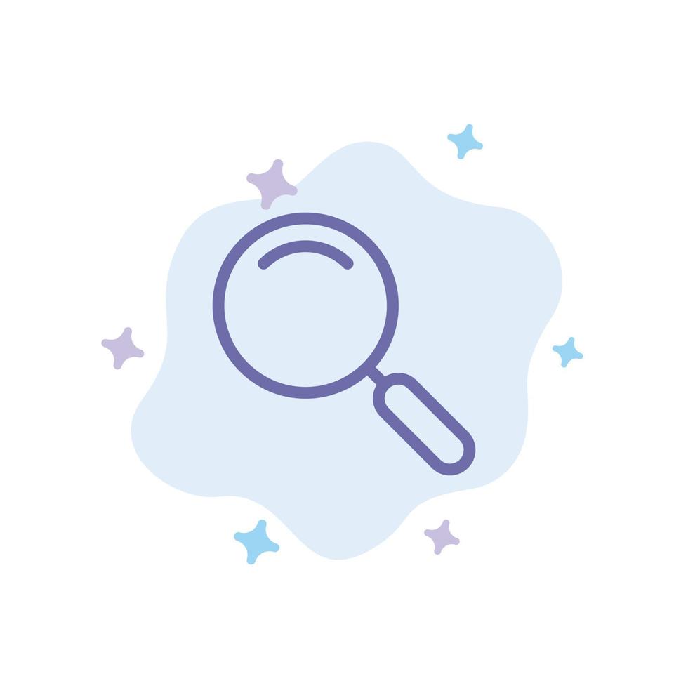 General Magnifier Magnify Search Blue Icon on Abstract Cloud Background vector