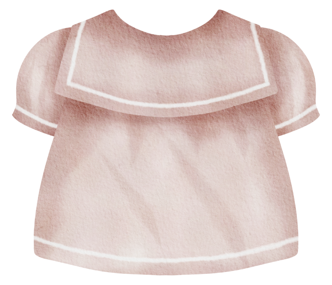 Baby clothes watercolor hand paint png