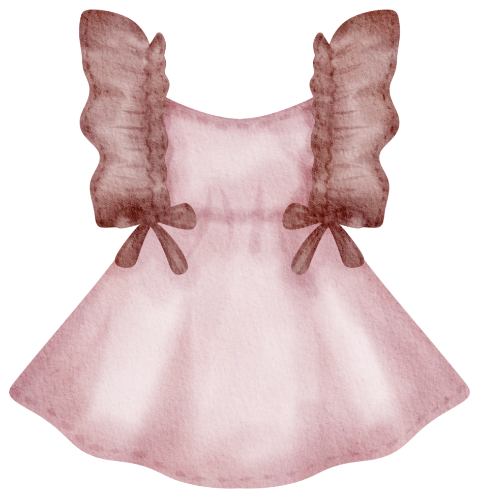 Baby clothes watercolor hand paint png