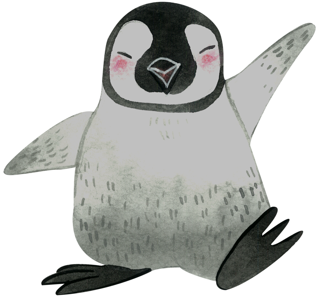 aquarela de personagem animal fofo png