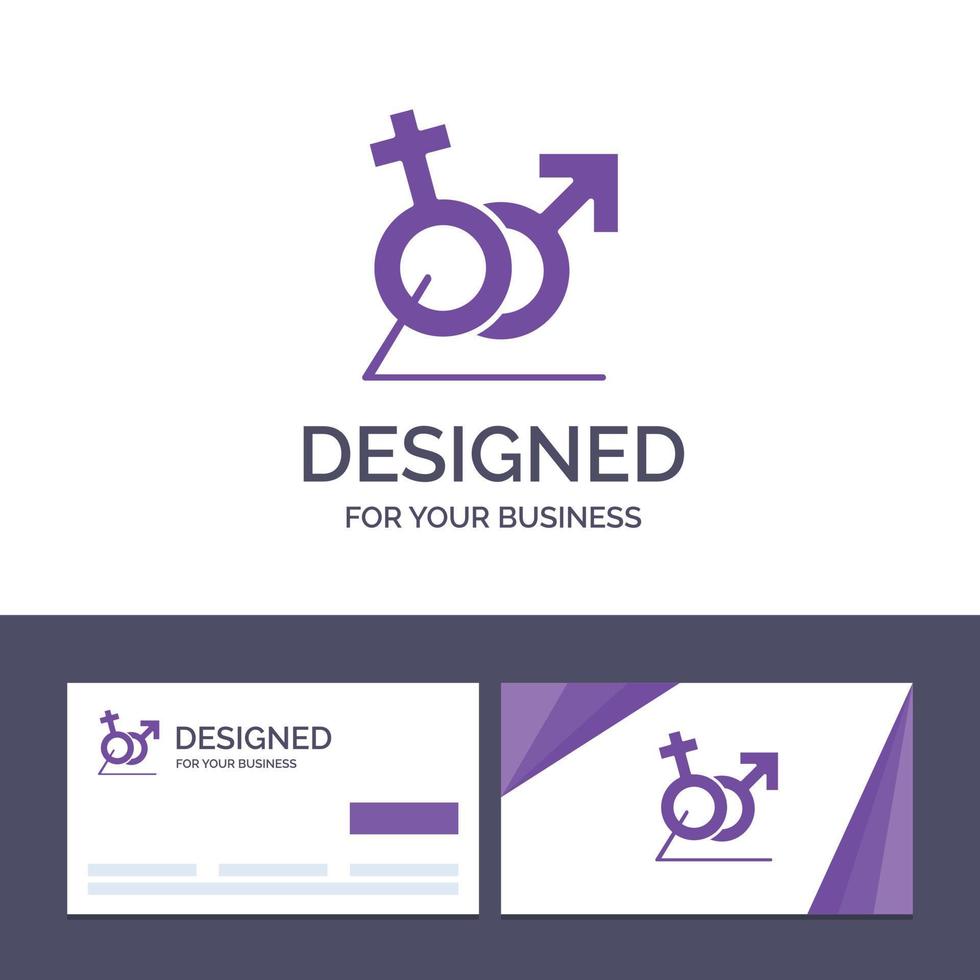 Creative Business Card and Logo template Men Women Sign Gander Identity Vector Illustration