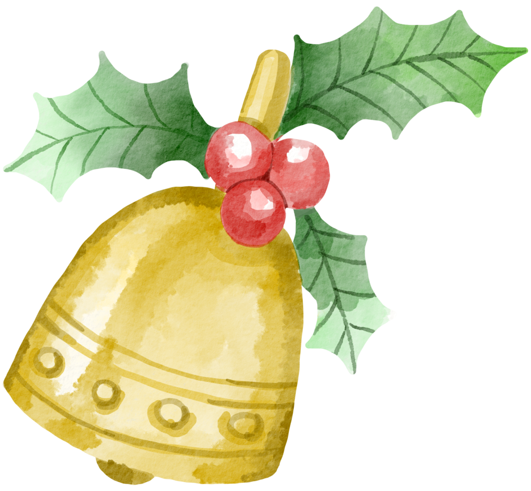 elemento de acuarela de adorno de navidad de invierno png