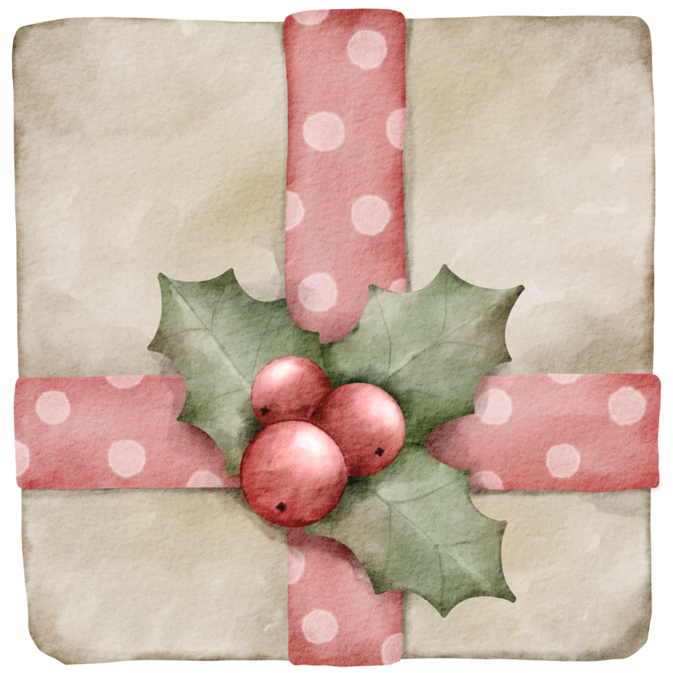 Winter Christmas ornament watercolor element png