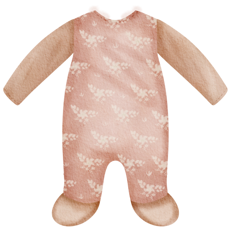 Baby clothes watercolor hand paint png