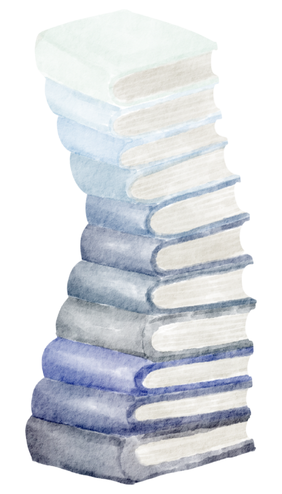 Love book reading watercolor books hand painted png